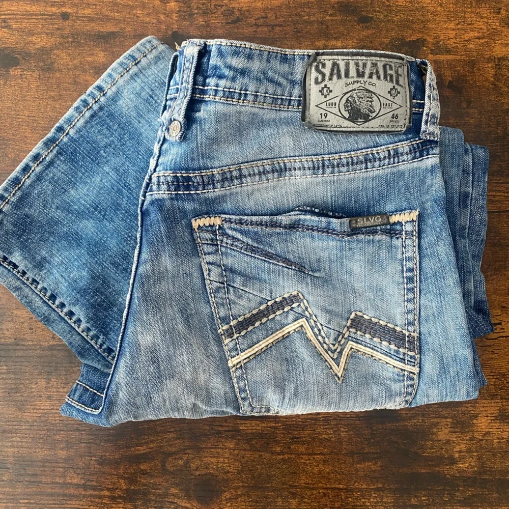 Salvage Blue Denim Anarchy Jeans - Picture 3 of 11